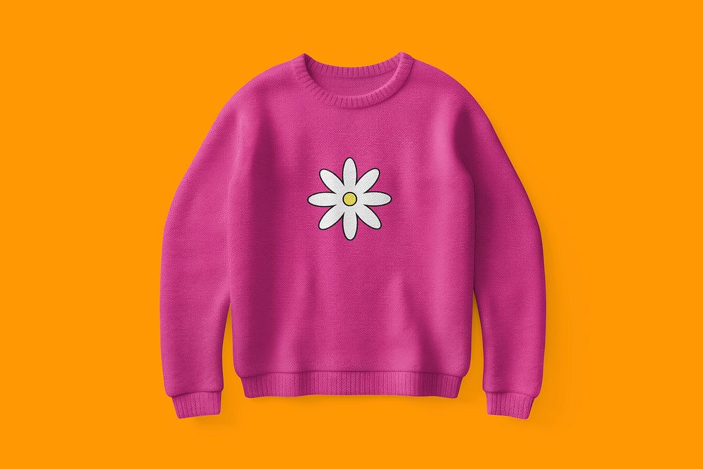 Knitted sweater mockup psd