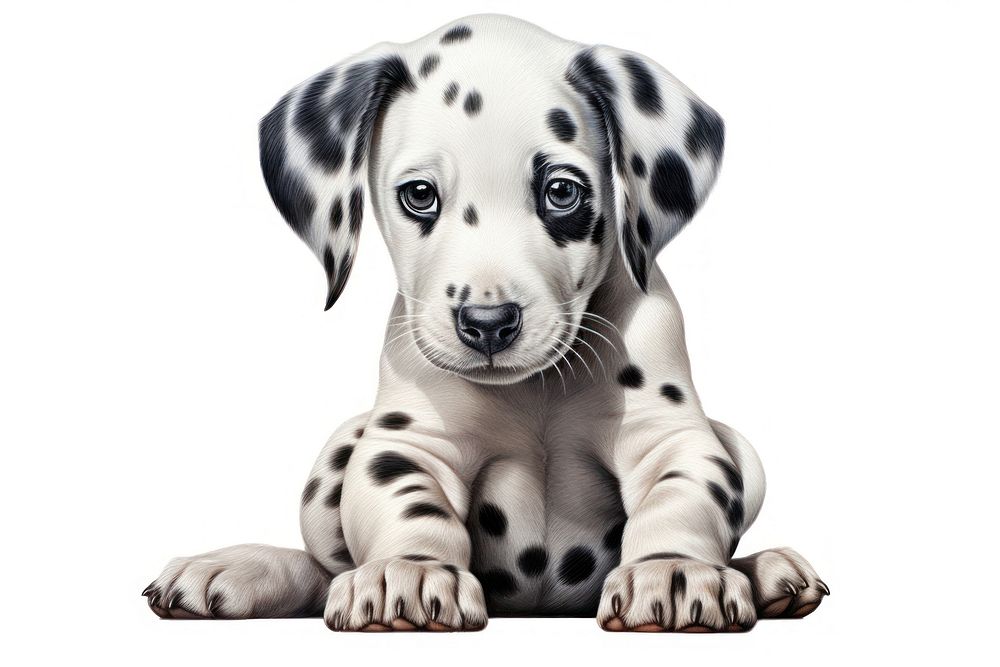 The little dalmatian dog in embroidery style animal mammal pet. AI generated Image by rawpixel.