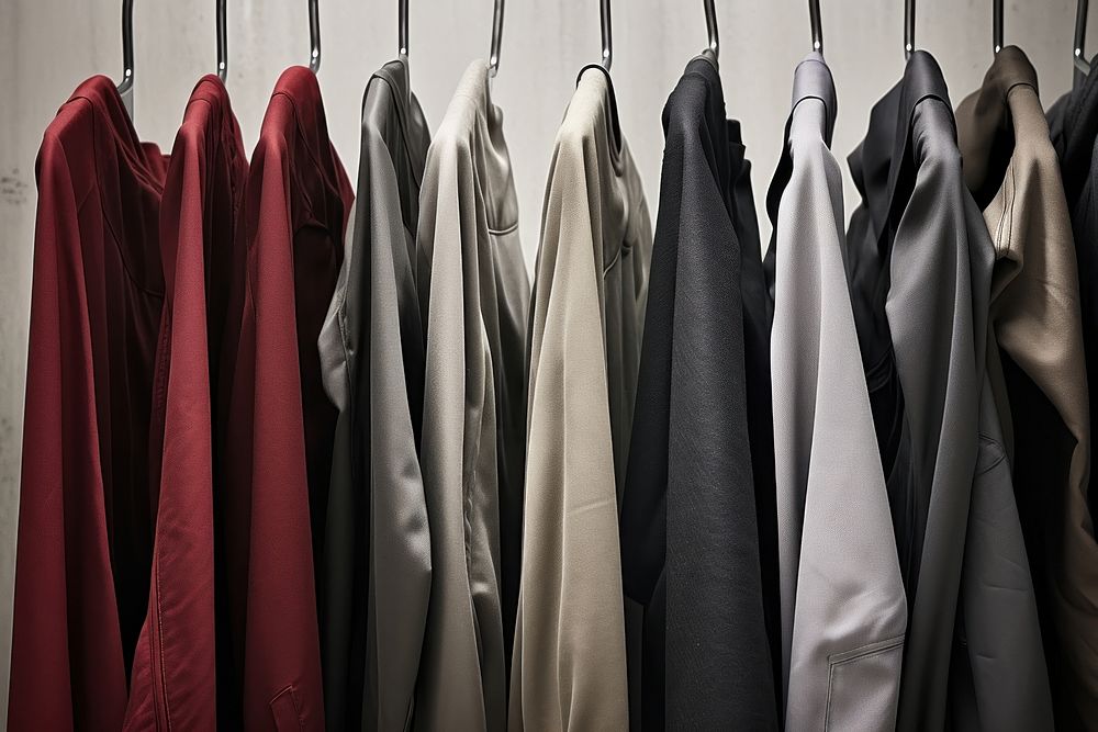 Clothes arrangement coathanger outerwear. AI generated Image by rawpixel.