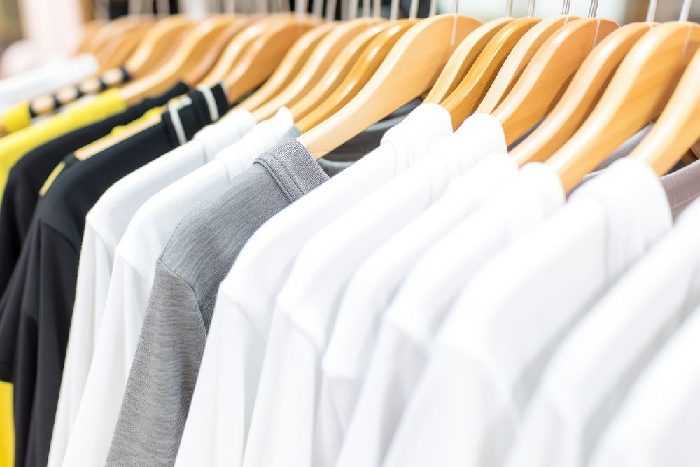Clothes hanger consumerism arrangement. AI generated Image by rawpixel.