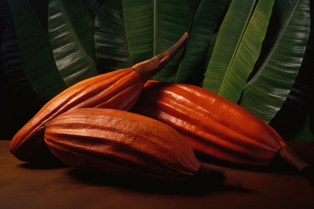 Hawaiian Cocao Pods plant leaf food. AI generated Image by rawpixel.
