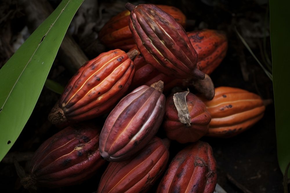 Hawaiian Cocao Pods food basketball freshness. AI generated Image by rawpixel.