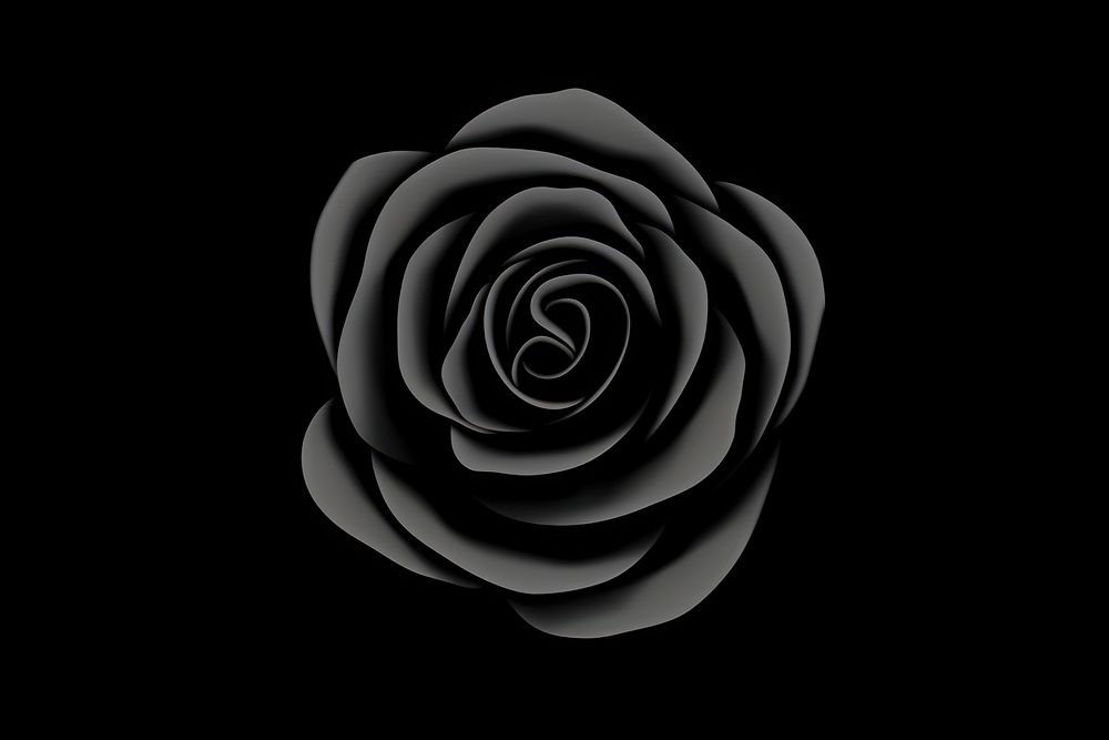 Black rose inflorescence monochrome chandelier. AI generated Image by rawpixel.