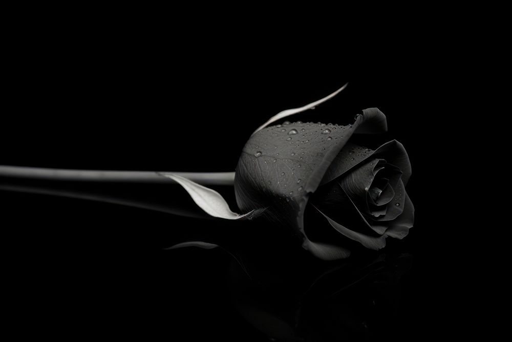 Black rose flower plant inflorescence. AI generated Image by rawpixel.