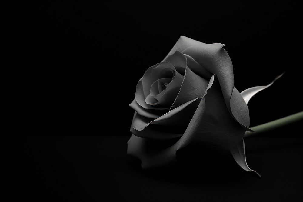 Black rose flower plant inflorescence. AI generated Image by rawpixel.