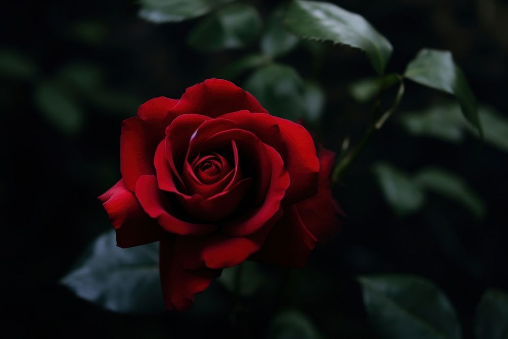 Red rose flower plant inflorescence. AI generated Image by rawpixel.