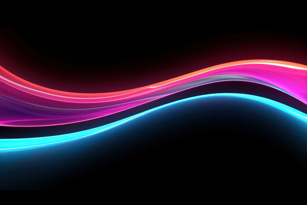 Neon shape bottom divider backgrounds light illuminated. AI generated Image by rawpixel.