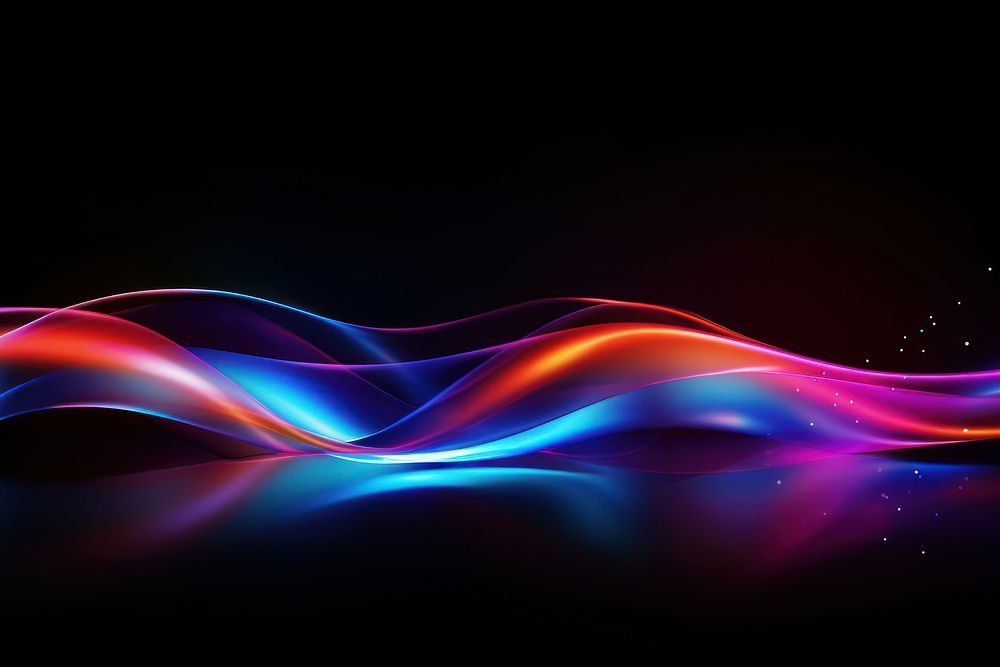 Abstract neon light backgrounds nature night. AI generated Image by rawpixel.