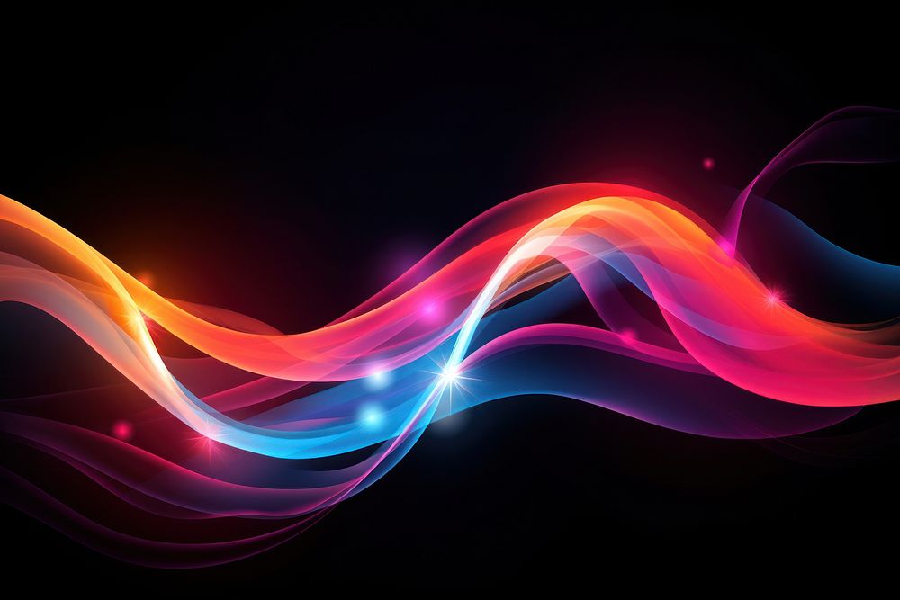 Abstract neon light backgrounds pattern smoke. AI generated Image by rawpixel.