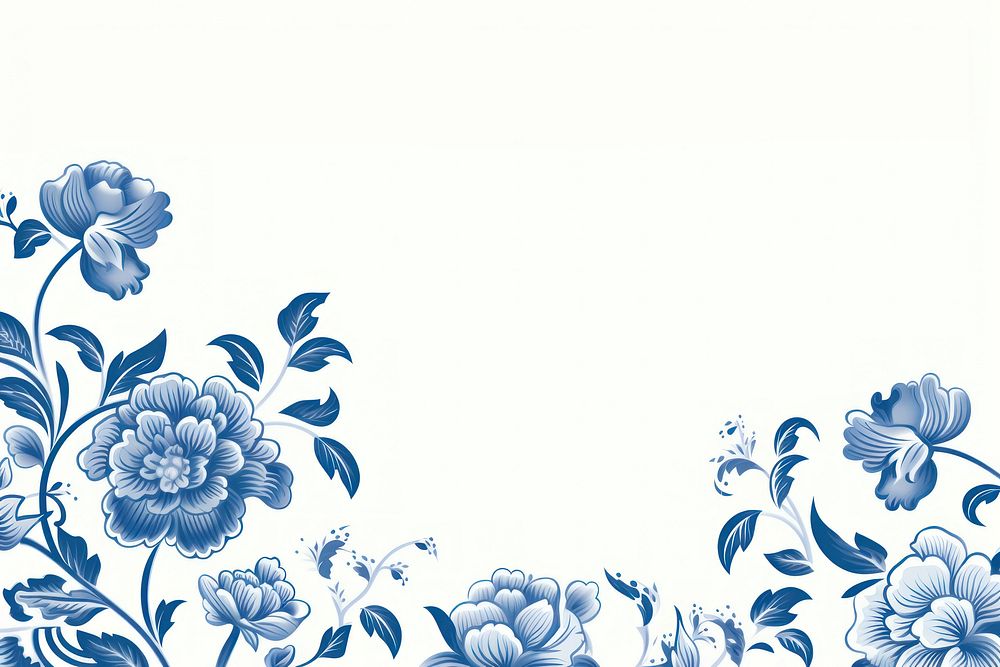 Chinese porcelain border backgrounds pattern white. AI generated Image by rawpixel.
