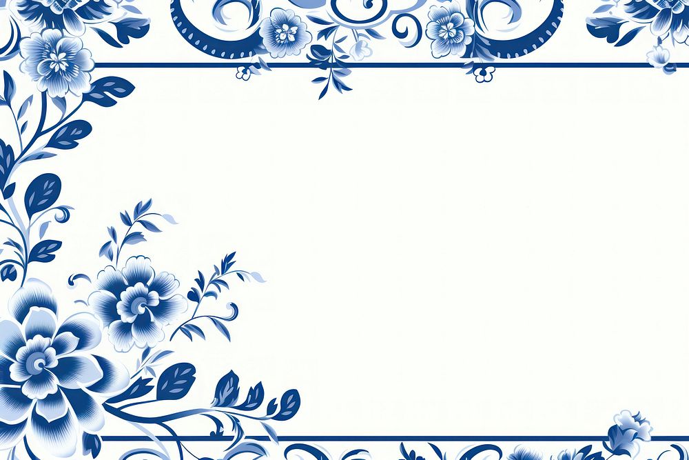 Chinese porcelain border backgrounds pattern white. AI generated Image by rawpixel.