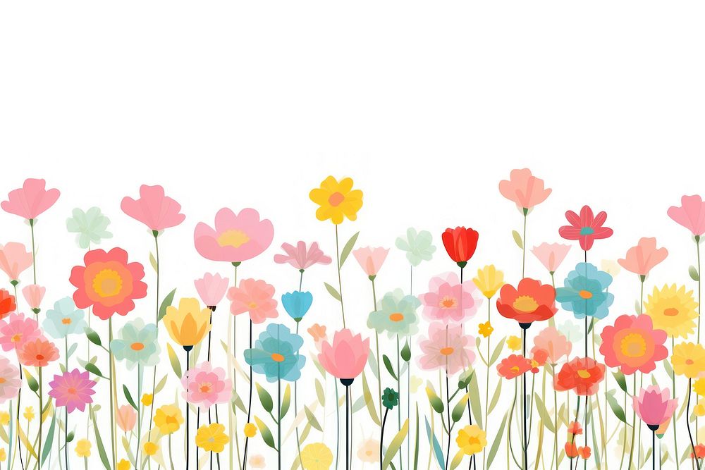 Flower border backgrounds outdoors pattern. AI generated Image by rawpixel.