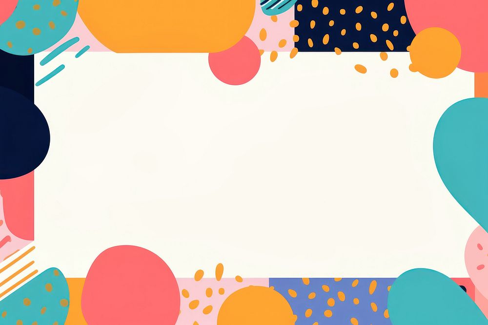 Memphis border backgrounds confetti pattern. AI generated Image by rawpixel.