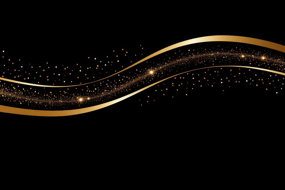Gold glitter line border backgrounds nature night. AI generated Image by rawpixel.