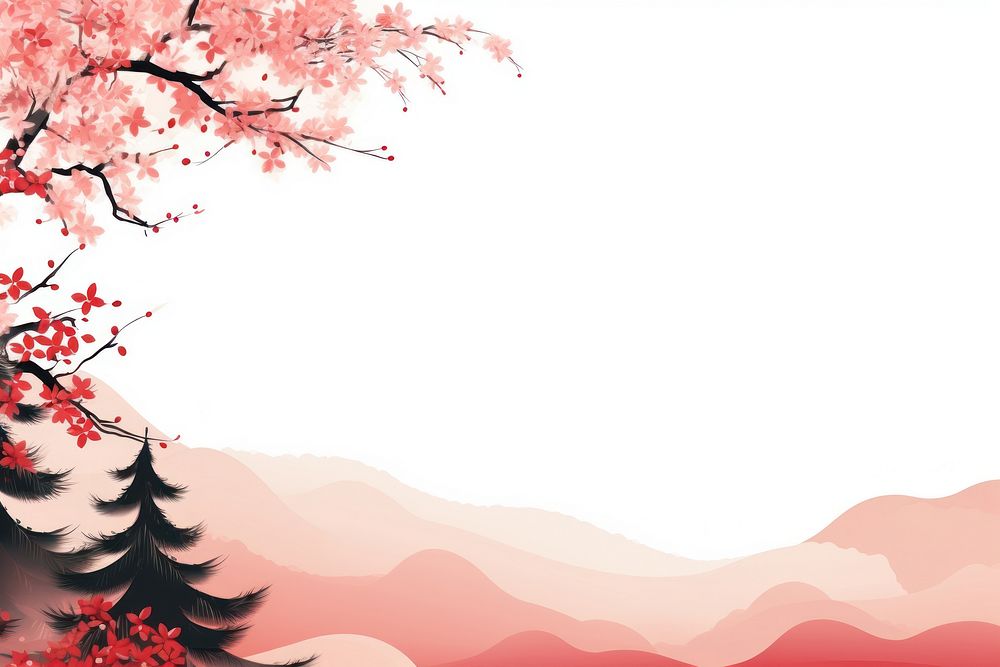 Japanese border backgrounds outdoors plant. AI generated Image by rawpixel.