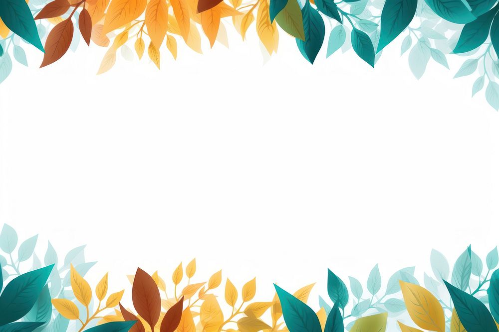 Leaves bottom border backgrounds pattern nature. AI generated Image by rawpixel.