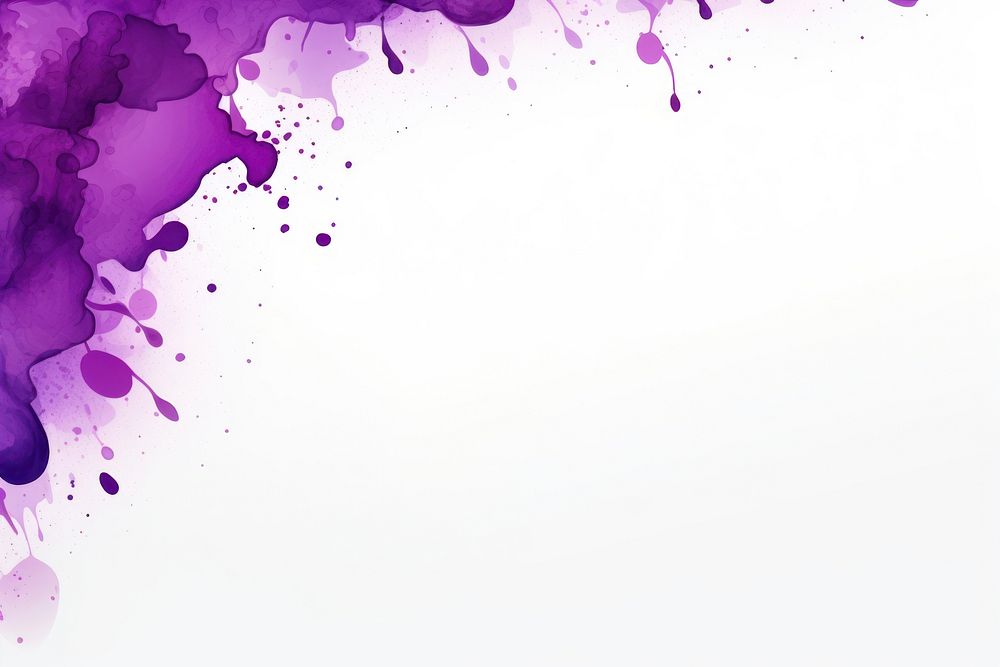 Purple ink spots border backgrounds splattered abstract. 