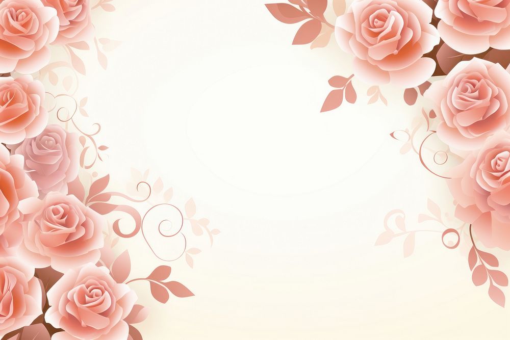 Rose border backgrounds pattern flower. AI generated Image by rawpixel.