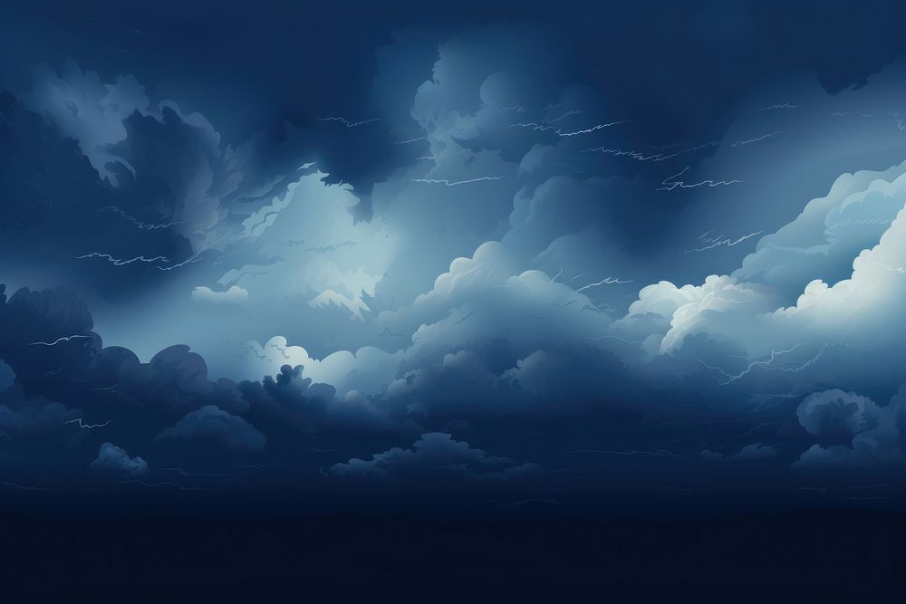 Thunderstorm panoramic sky backgrounds lightning. AI generated Image by rawpixel.