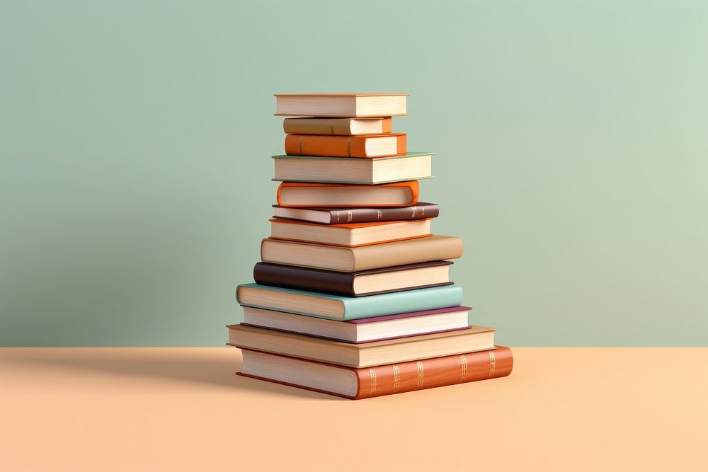 Bunch of books publication library intelligence. AI generated Image by rawpixel.