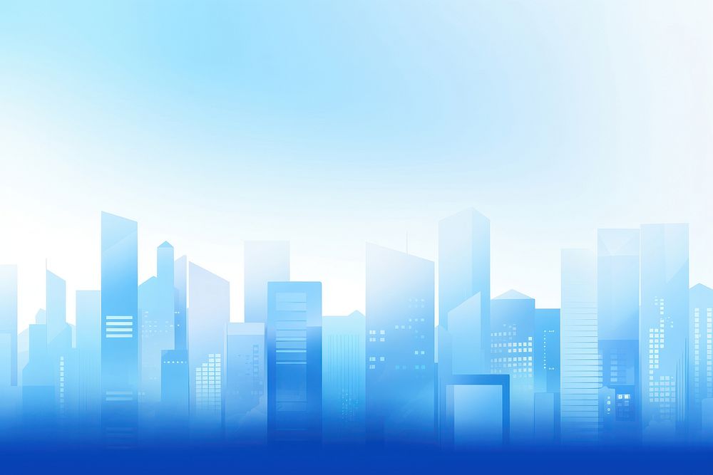 Blue buildings architecture backgrounds skyscraper. AI generated Image by rawpixel.