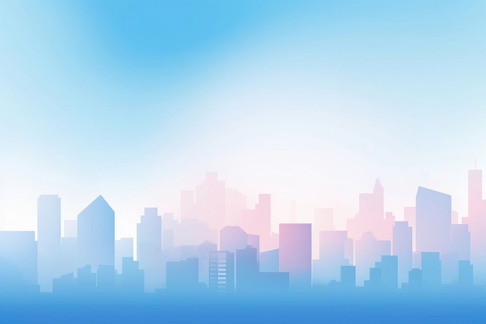 Blue buildings architecture backgrounds cityscape. AI generated Image by rawpixel.