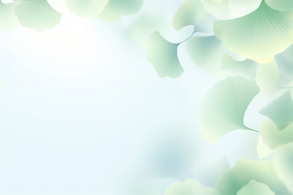 Light soft green ginkgo backgrounds abstract sunlight. AI generated Image by rawpixel.