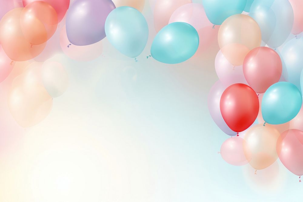 Soft colorful balloons backgrounds abstract celebration. AI generated Image by rawpixel.