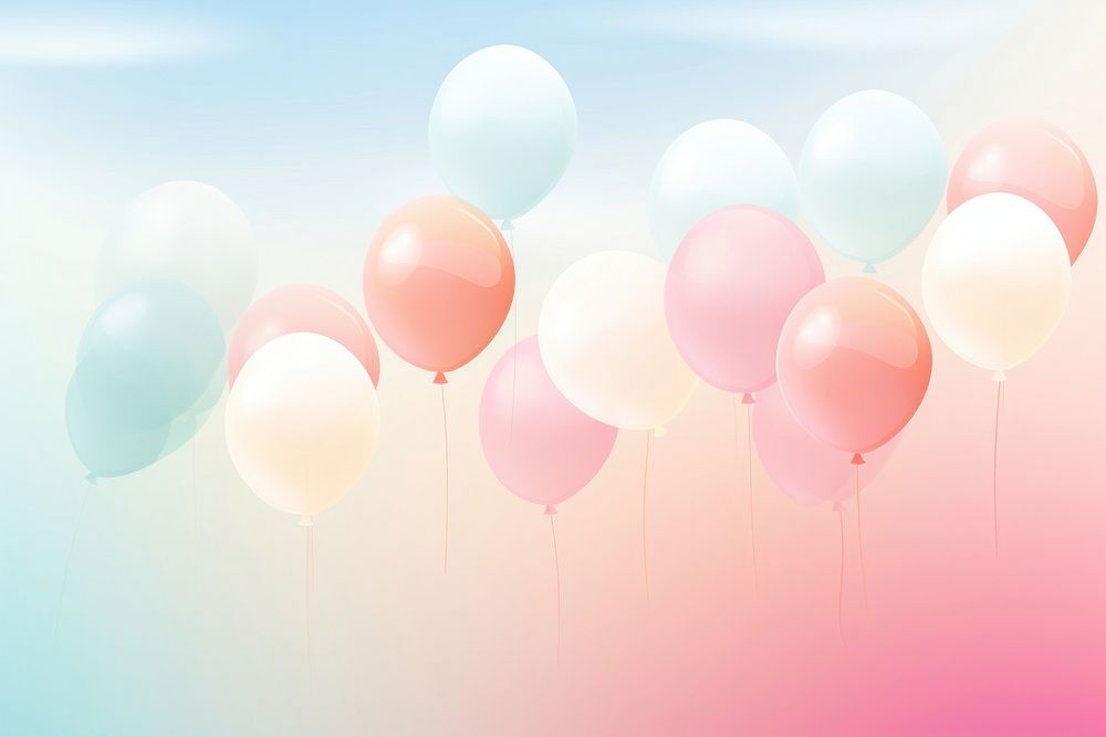 Soft colorful balloons backgrounds celebration anniversary. AI generated Image by rawpixel.