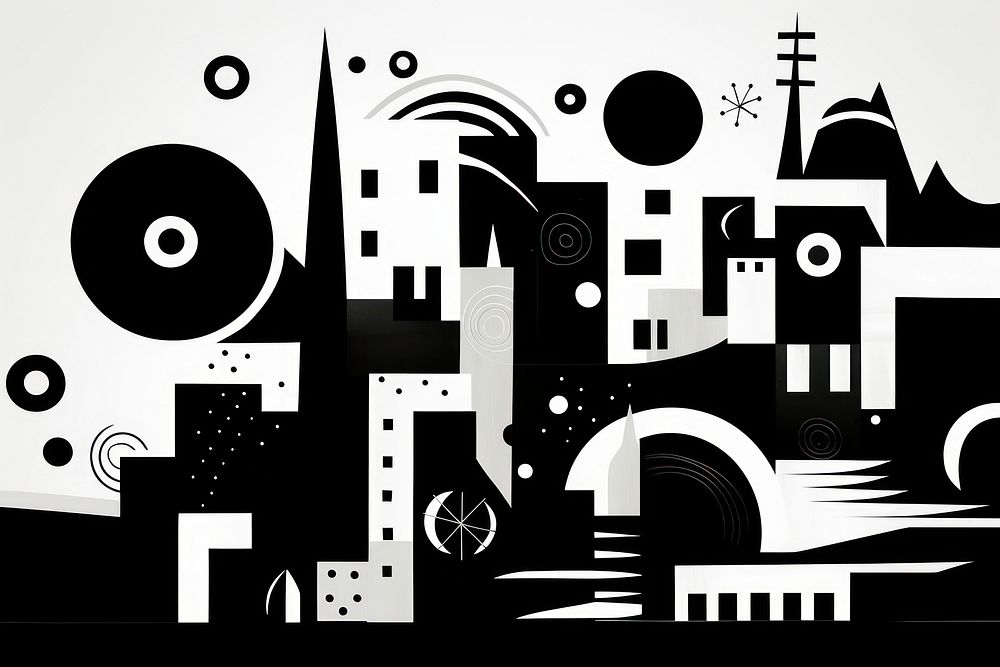 Cartoon style backgrounds abstract black. AI generated Image by rawpixel.