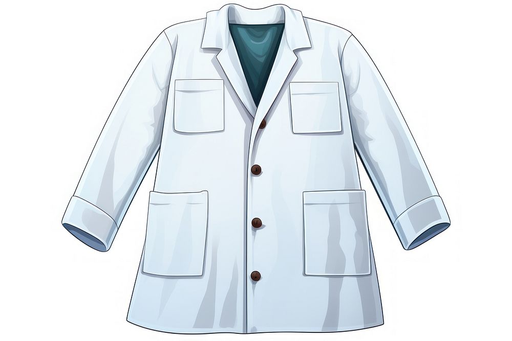 Lab coat jacket blazer white background. AI generated Image by rawpixel.