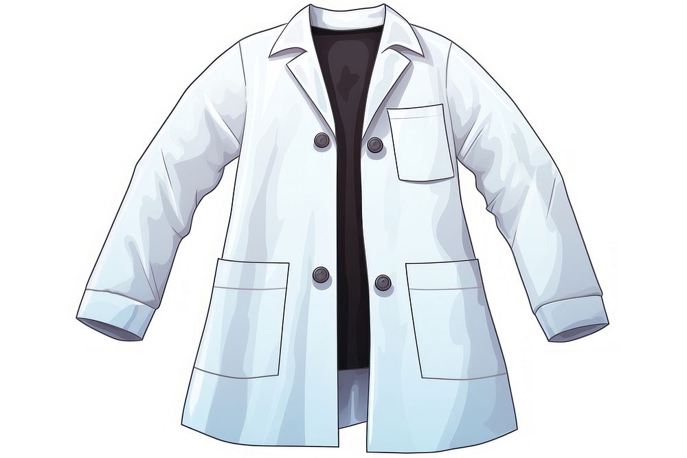 Lab coat white background stethoscope protection. AI generated Image by rawpixel.