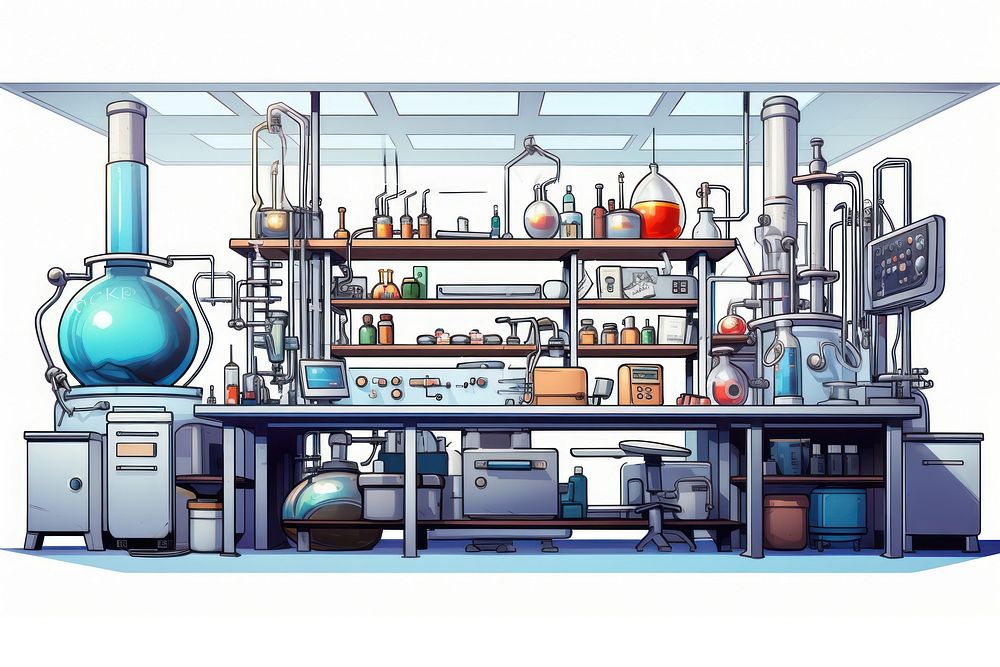 Science lab architecture factory electronics. AI generated Image by rawpixel.