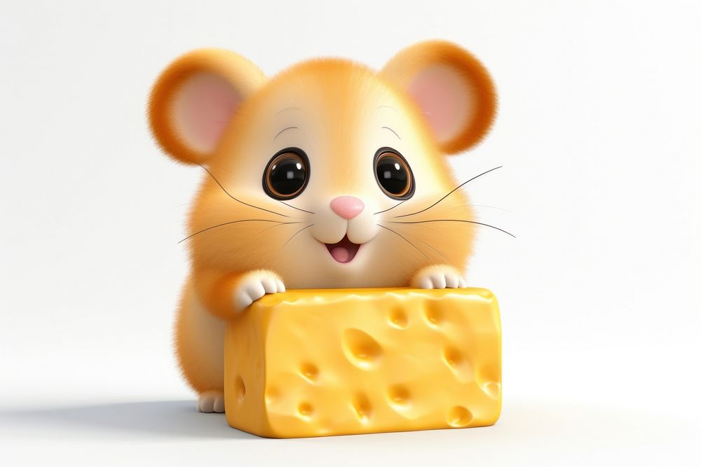 Hamster mammal animal cheese. AI generated Image by rawpixel.