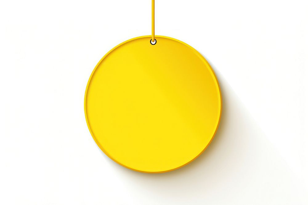 A yellow circle hanging gold white background. AI generated Image by rawpixel.