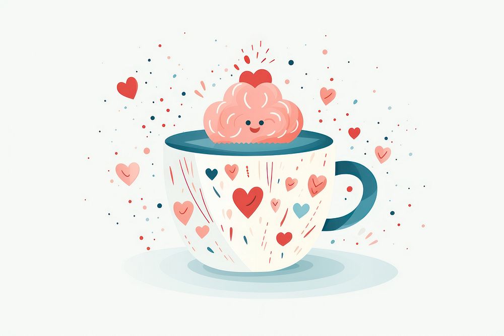 Cute mug coffee refreshment creativity. AI generated Image by rawpixel.