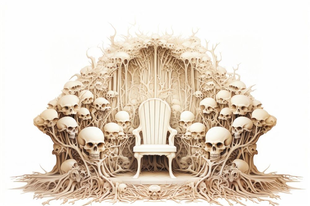 Throne furniture drawing chair. AI generated Image by rawpixel.