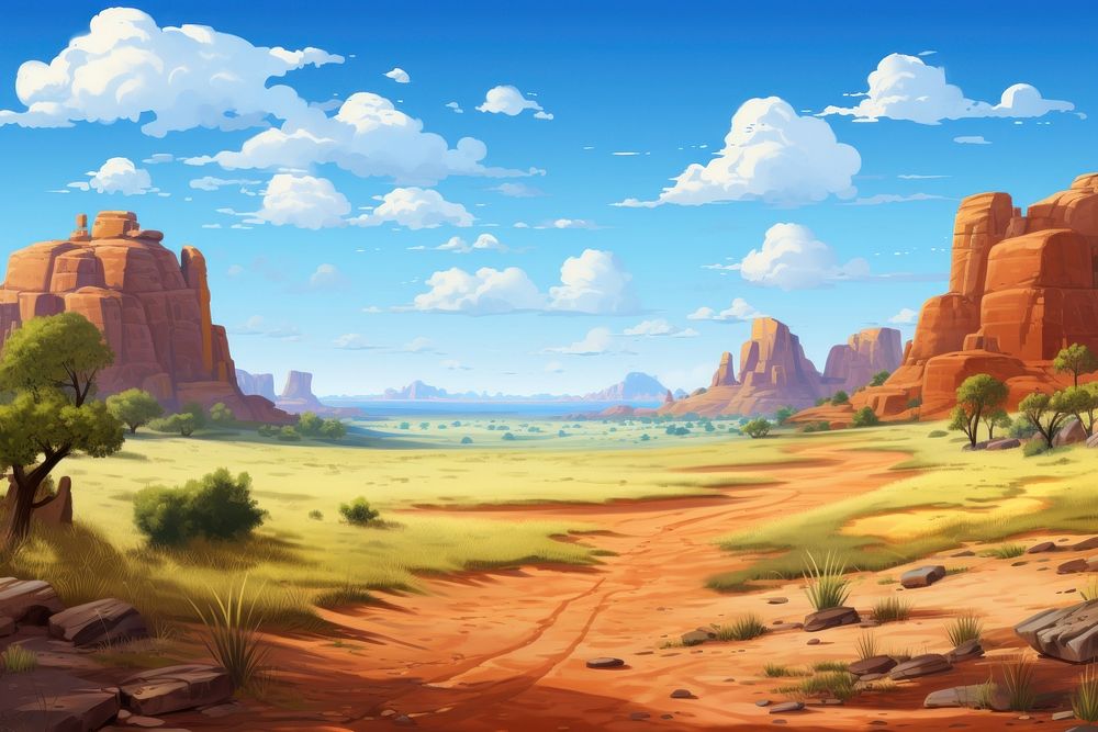 Outback landscape outdoors nature. AI | Free Photo Illustration - rawpixel