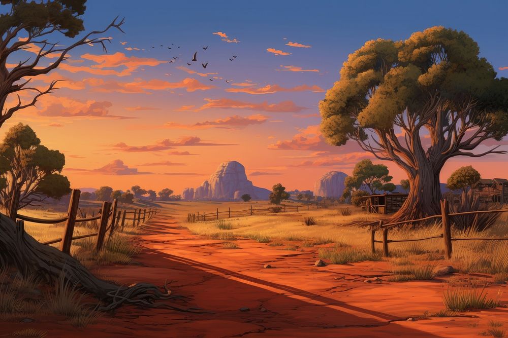 Outback landscape outdoors nature. AI | Premium Photo Illustration ...