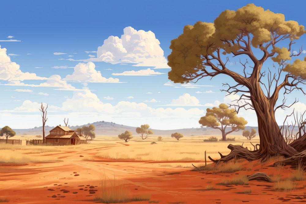 Outback landscape outdoors desert. | Free Photo Illustration - rawpixel