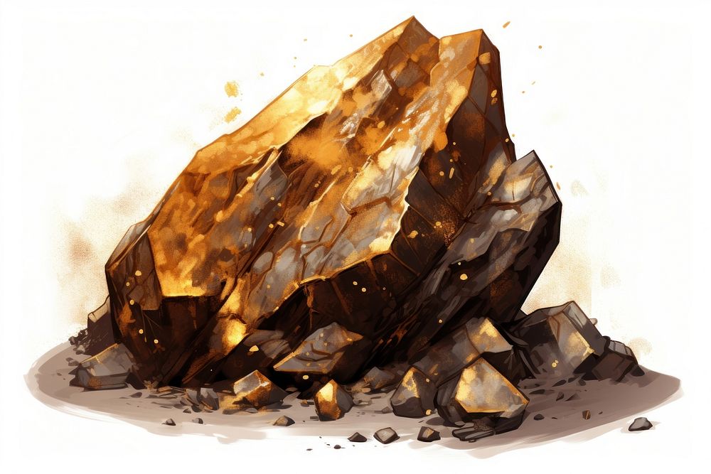 Gold ore mineral accessories accessory. AI generated Image by rawpixel.