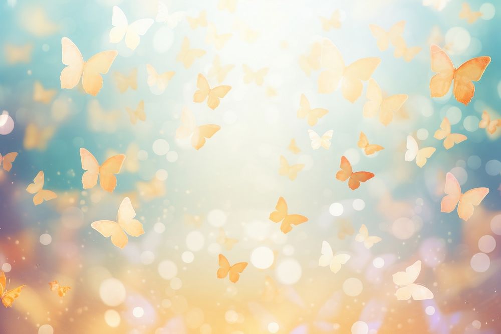 Butterfly pattern bokeh effect background backgrounds abstract outdoors. AI generated Image by rawpixel.