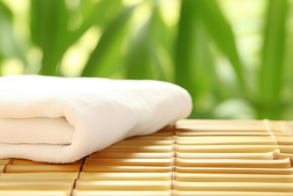 Spa towel tranquility relaxation.