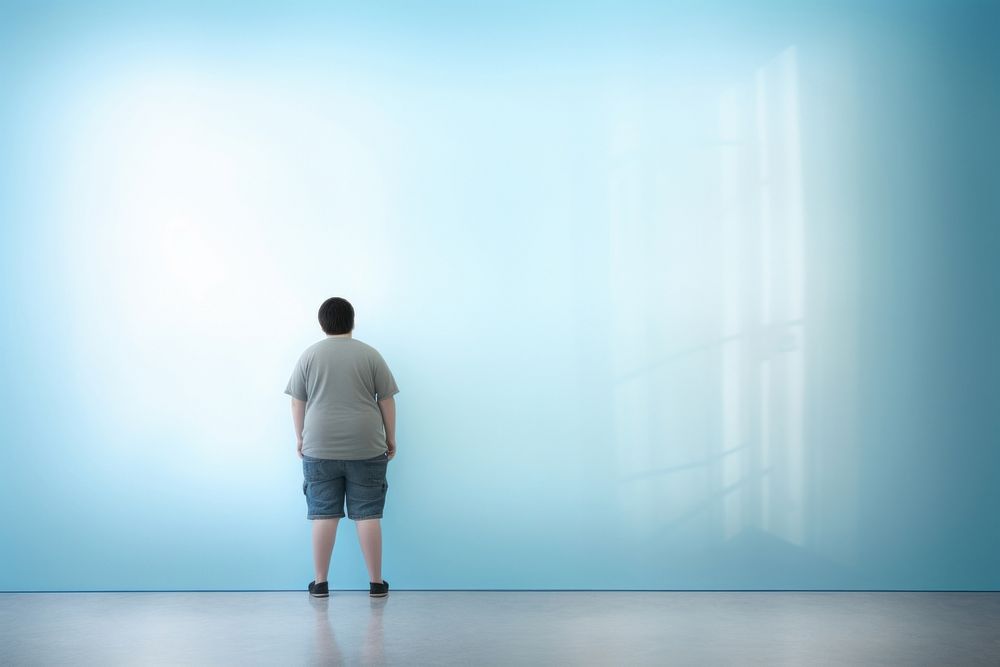 Obesity standing adult sky. AI generated Image by rawpixel.