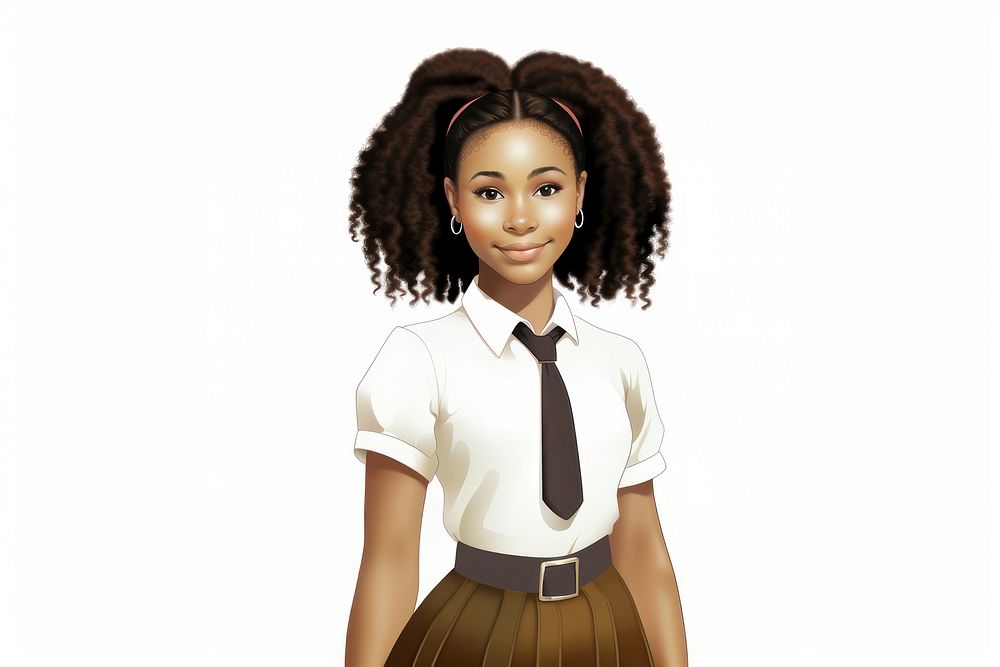 Black highschool girl holding folder individuality accessories hairstyle. AI generated Image by rawpixel.