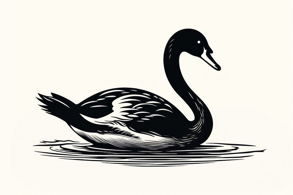Swan animal nature black. AI generated Image by rawpixel.