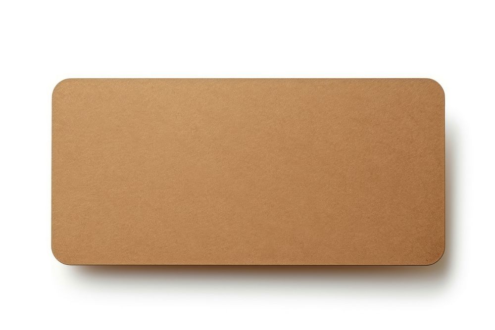 Brown rectangle shape white background simplicity cardboard. AI generated Image by rawpixel.