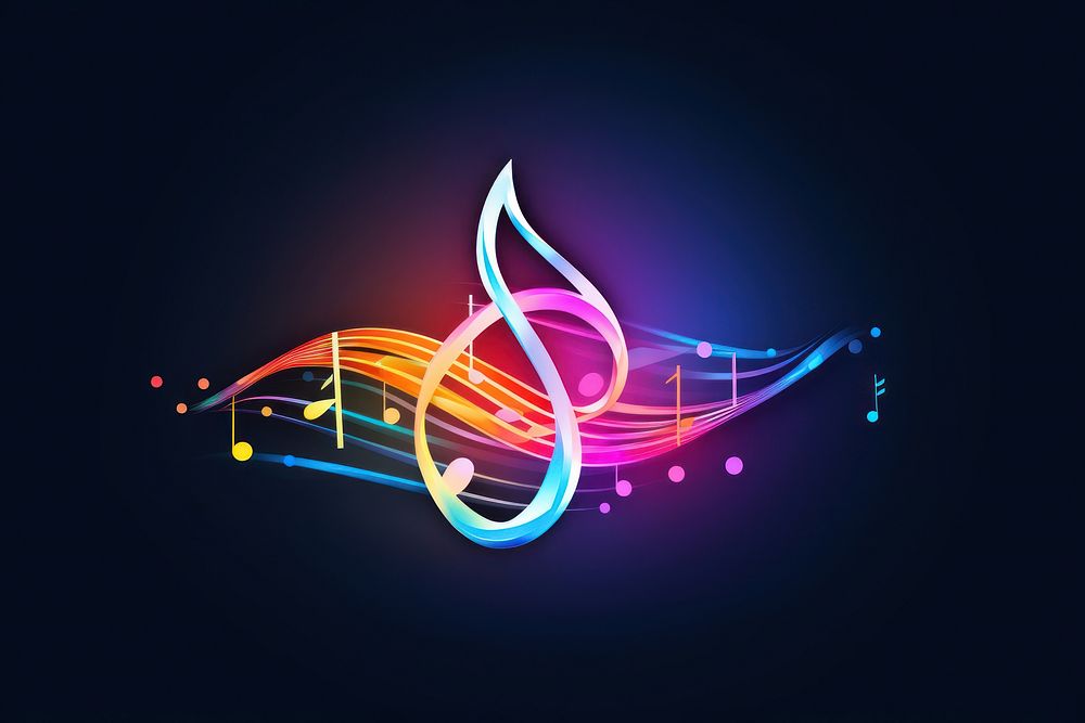 Minimal Musical note graphics music. | Premium Photo Illustration ...