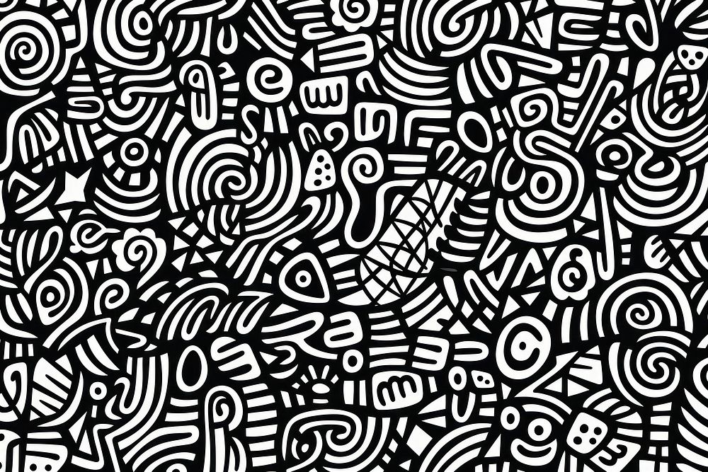 Doodle abstract backgrounds pattern drawing. AI generated Image by rawpixel.