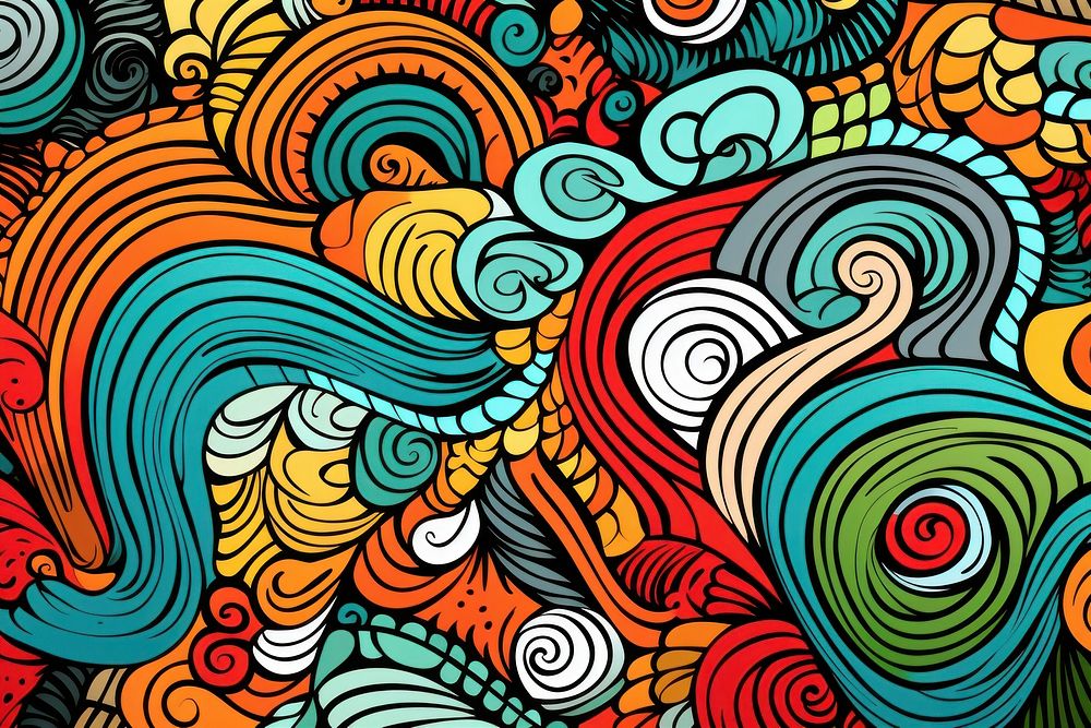 Doodle abstract backgrounds pattern art. AI generated Image by rawpixel.